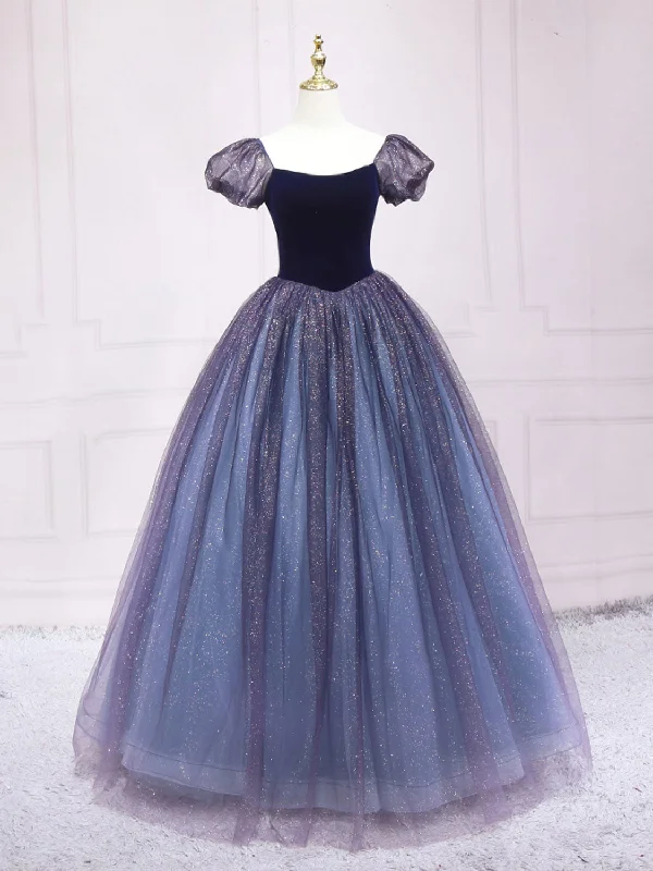Purple Tulle Long Prom Dresses, Shiny Purple Tulle Formal Gown Sweet 16 Dress Tunics Trendy modern Purple Tulle Long Prom Dresses, Shiny Purple Tulle Formal Gown Sweet 16 Dress Tunics Trendy modern