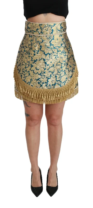 Dolce & Gabbana Elevate Your Wardrobe with Our Exquisite Gold Skirt high waist skirt
