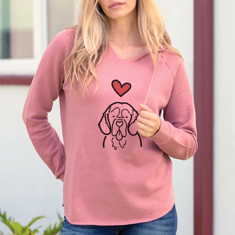 Love Always Clumber Spaniel - Cali Wave Hooded Sweatshirt Hoodie with Pattern Geometric Abstract Love Always Clumber Spaniel - Cali Wave Hooded Sweatshirt Hoodie with Pattern Geometric Abstract