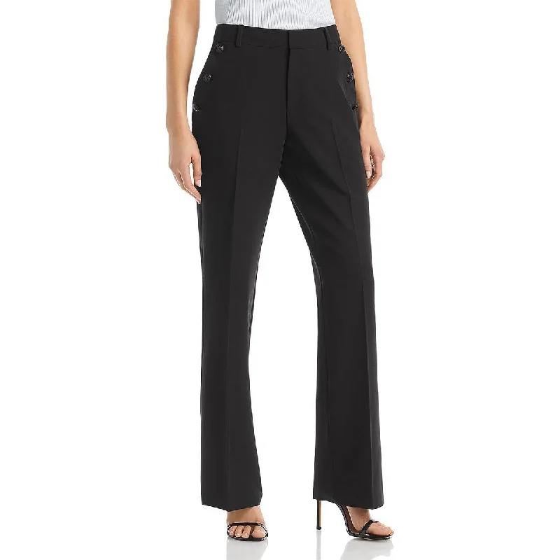 Karl Lagerfeld Paris Womens Sailor Flared Work Wear Dress Pants Modern Stretch Trousers