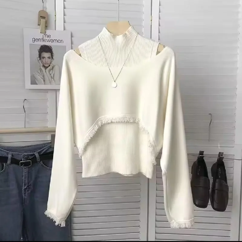 Women Half Hollow Out Turtleneck Fit Korean Fashion Dress 568011 Crew Neckline Sporty Women Half Hollow Out Turtleneck Fit Korean Fashion Dress 568011 Crew Neckline Sporty