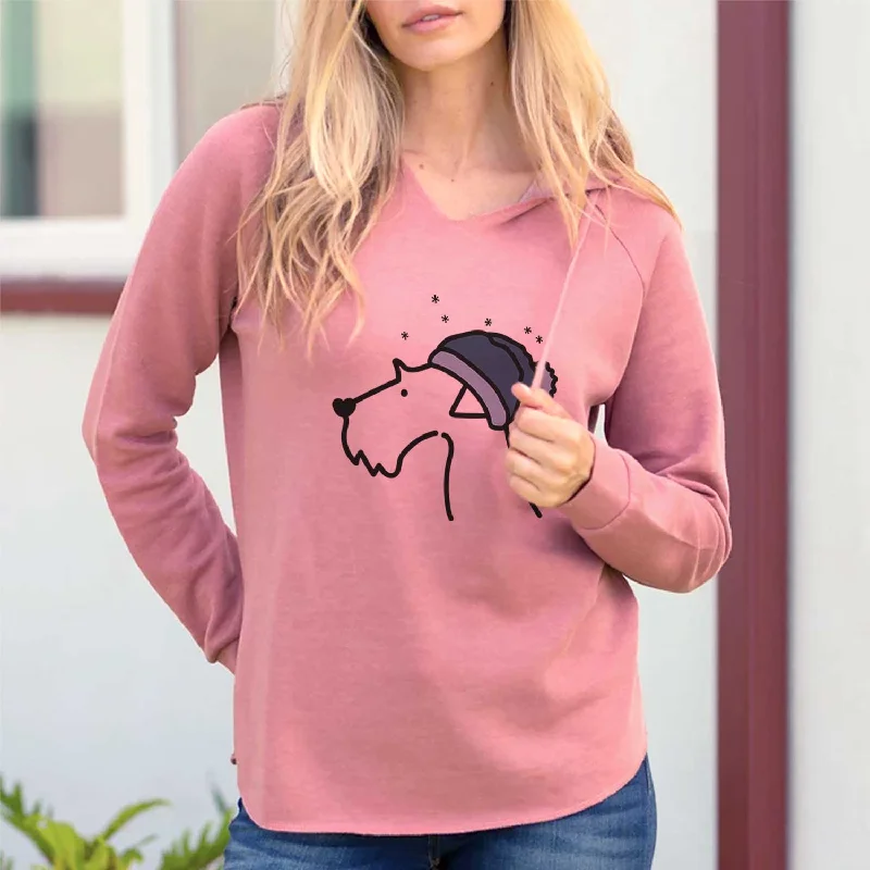 Frosty Airedale Terrier - Cali Wave Hooded Sweatshirt Hoodie with Slim Fit Tailored Modern Frosty Airedale Terrier - Cali Wave Hooded Sweatshirt Hoodie with Slim Fit Tailored Modern
