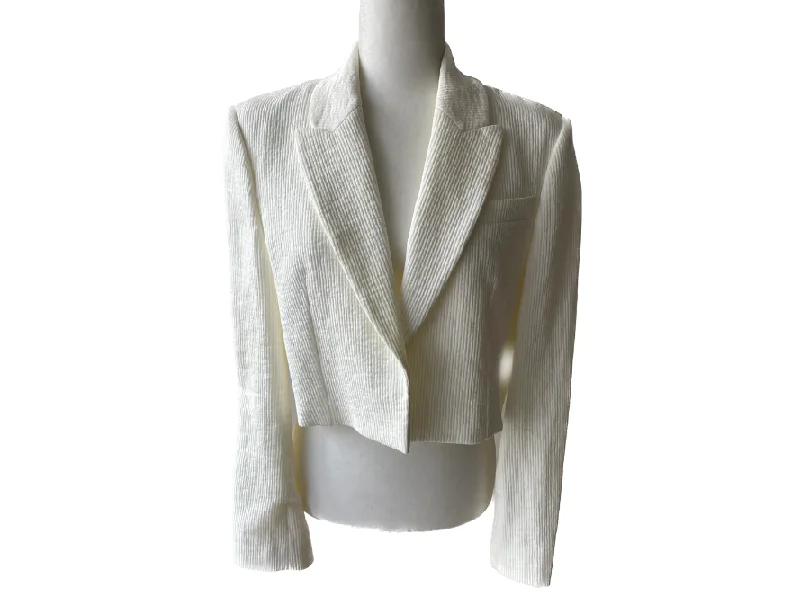 Brunello Cucinelli Woven Cropped Blazer Women's Vintage Jacket
