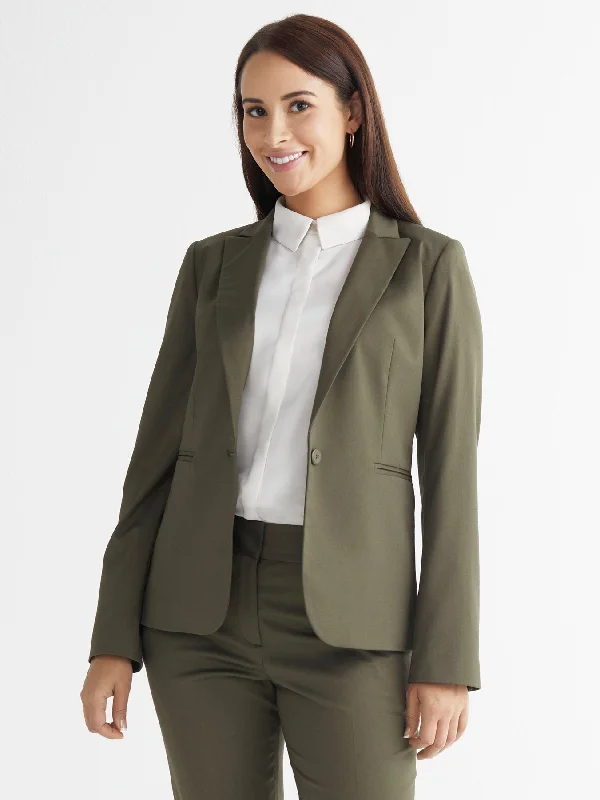 Ladies' Soma Blazer - Olive Women's Simple Jacket