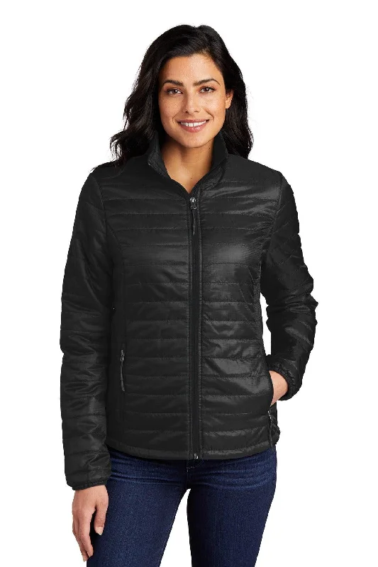 Port Authority Ladies Packable Puffy Jacket L850 Cardigan Sweater Pullover