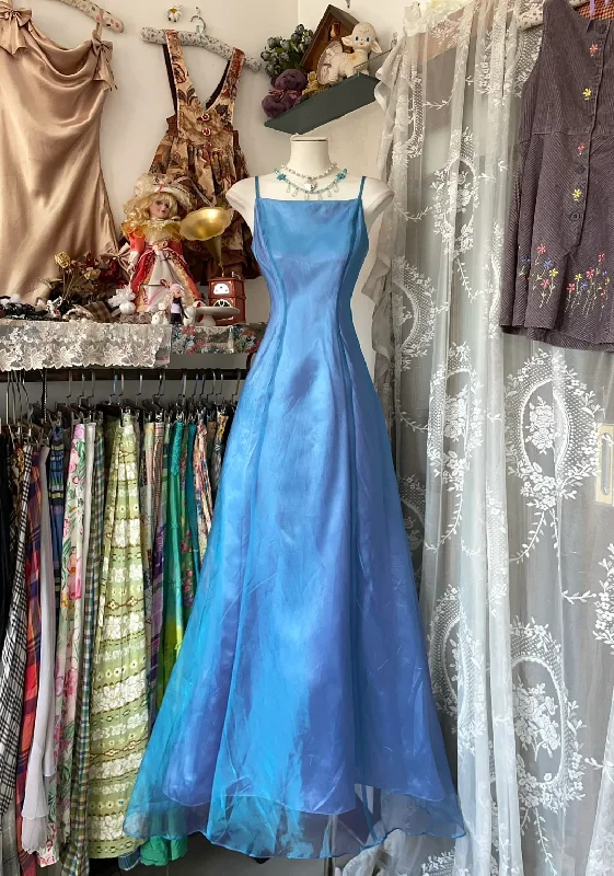 Blue Straps A-Line Vintage Long Party Dress Formal Evening Gown, DP4551 Tunics Chinos classic Blue Straps A-Line Vintage Long Party Dress Formal Evening Gown, DP4551 Tunics Chinos classic