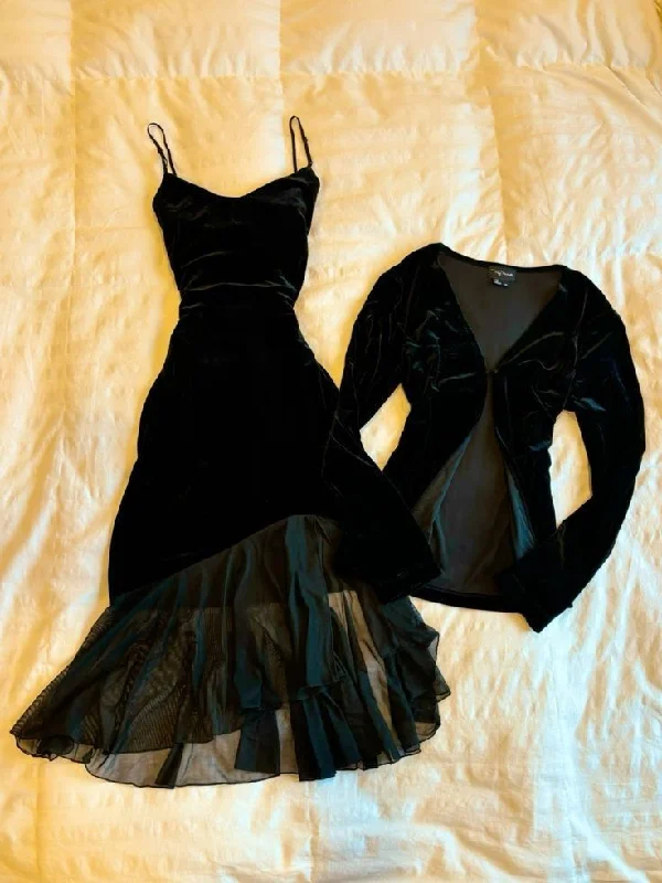 Vintage Spaghetti Straps Sheath Ruffles Chiffon Long Party Dress, DP4404 Tunics Sophisticated sleek