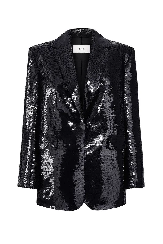 BLACK JADE SEQUIN BLAZER Women's Vintage Jacket
