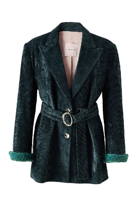 SUZY BLUE OVERSIZD BLAZER Women's Fashion Blazer