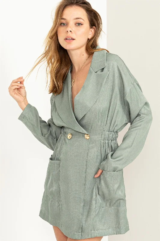 HF23G410-DOUBLE BUTTON BLAZER DRESS Women's Advanced Suit