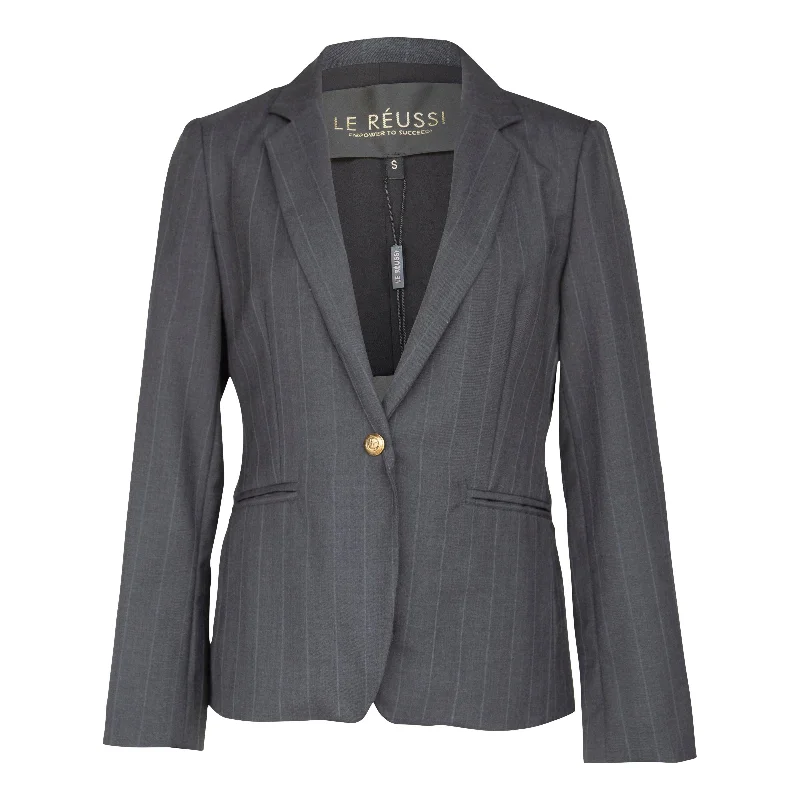 Tailoring Dark Grey Blazer Women's Vintage Suit