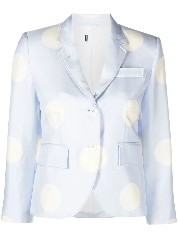 THOM BROWNE polka-dot print silk blazer Women's Lightweight Blazer