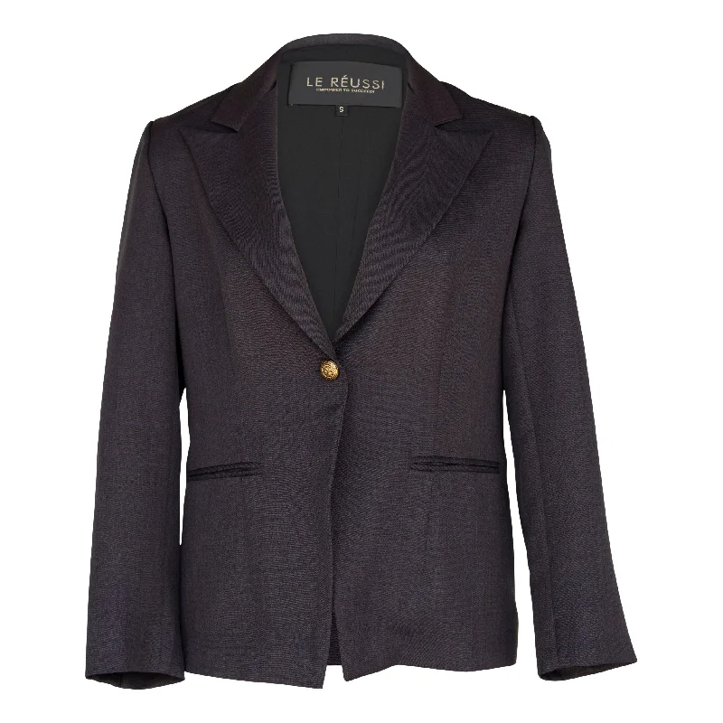 Luxe Charcoal Blazer Women's Luxurious Jacket