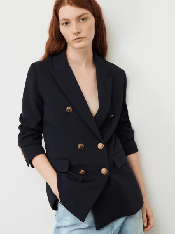 Marella ELIOT Navy Jersey Blazer 2339110634 002 Women's Elegant Suit