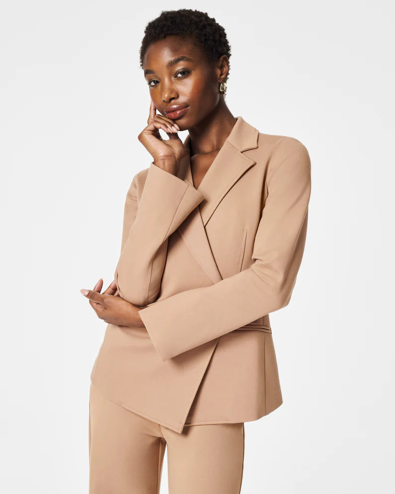 Perfect Asym Tailored Blazer Toffee - SPANX Women's High-End Blazer