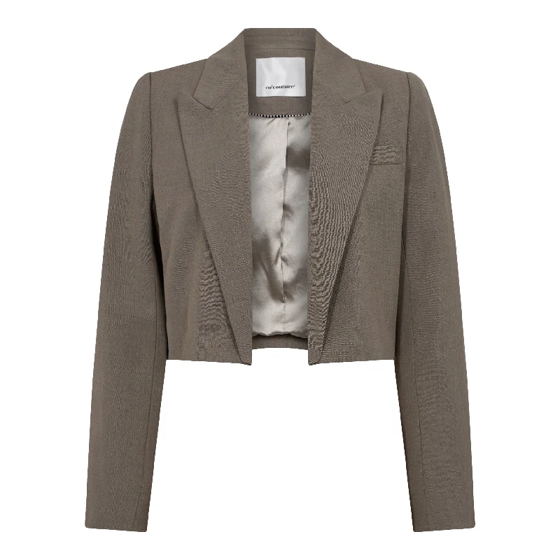 Cocouture - VidaCC Crop Blazer - Valnød New Women's Blazer