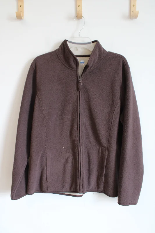 SJB Active Brown Fleece Zip-Up Jacket | XL Denim Jacket Leather Jacket Suede Jacket