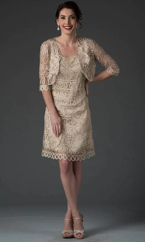 Soulmates D7186 - Sleeveless Lace Short Dress with Jacket Cotton Fabric Linen Fabric Terry Fabric Soulmates D7186 - Sleeveless Lace Short Dress with Jacket Cotton Fabric Linen Fabric Terry Fabric