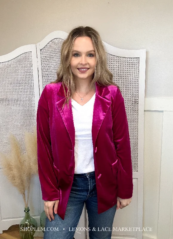 Stella Hot Pink Blazer Women's Custom Jacket