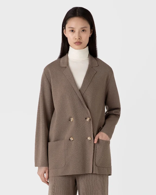 MERINO MILANO BLAZER / SANDSTONE Women's Luxury Jacket
