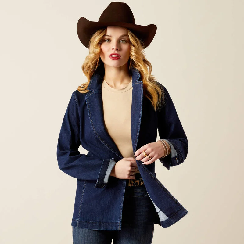 ARIAT Denim Blazer Women's Navy Jacket