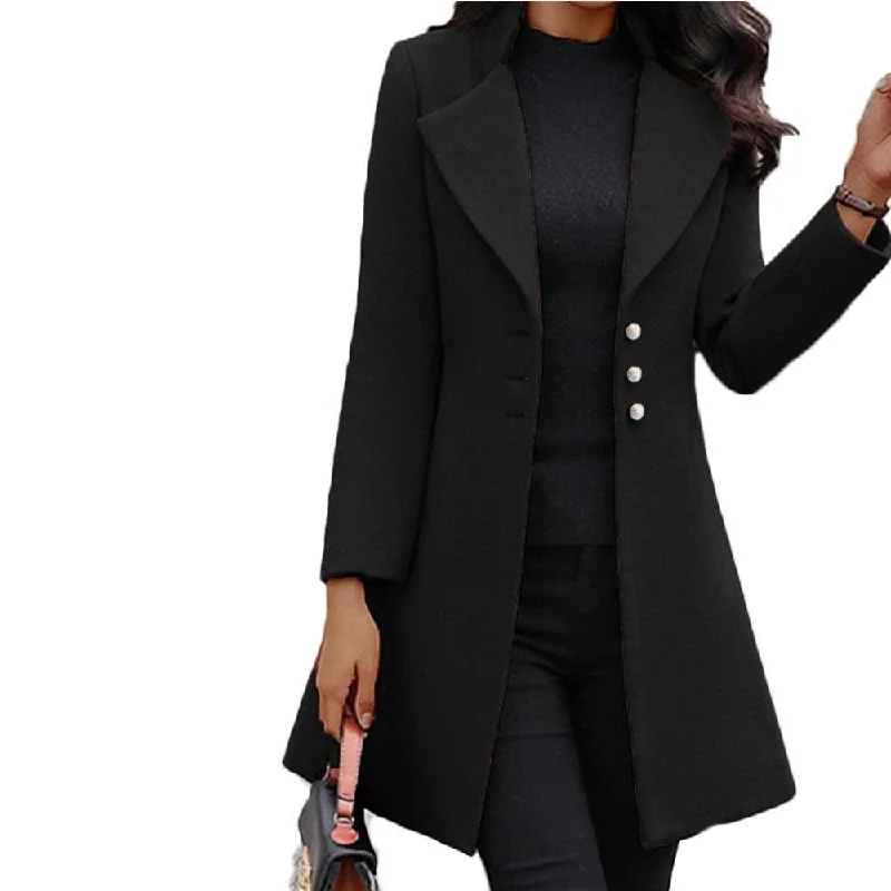 Women Woolen Autumn Elegant Blazer Women's Trendy Blazer
