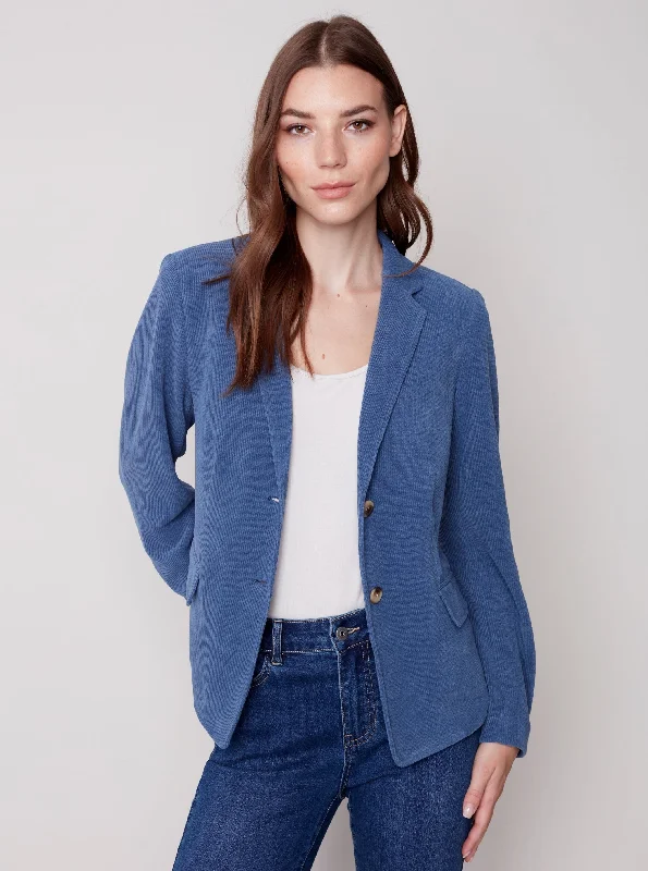 Corduroy Blazer [Snowflake-C6274] Women's High-End Blazer
