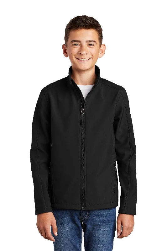 Port Authority Youth Core Soft Shell Jacket. Y317 Boat Neck Shawl Collar Notched Collar Port Authority Youth Core Soft Shell Jacket. Y317 Boat Neck Shawl Collar Notched Collar