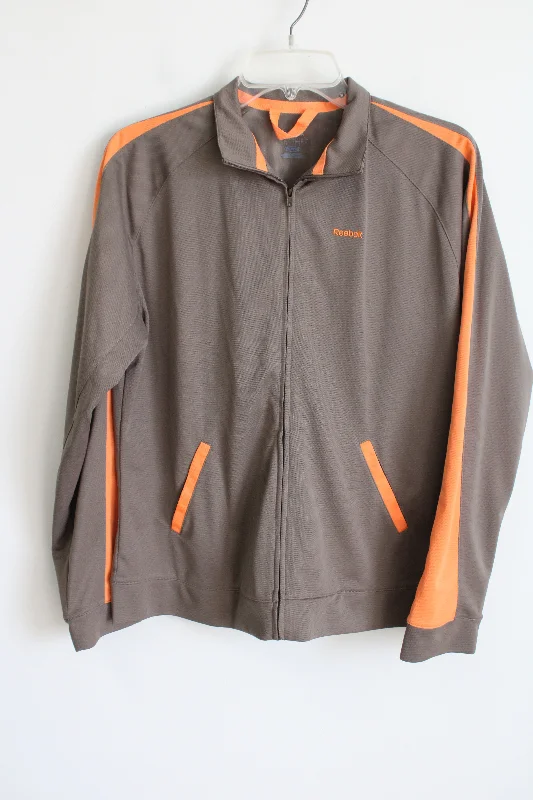 Reebok Brown & Orange Light Jacket | L Elasticated Jacket Padded Jacket Insulated Jacket Reebok Brown & Orange Light Jacket | L Elasticated Jacket Padded Jacket Insulated Jacket