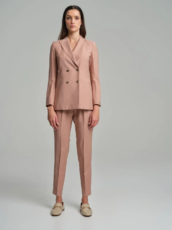 Fancy loose fit double-breasted blazer Women's Lightweight Blazer