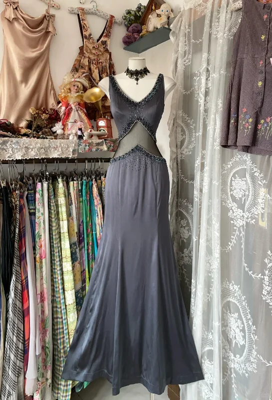 Grey V Neck Beading Mermaid Vintage Long Party Dress Formal Evening Gown, DP4549 Tunics Hiking breathable Grey V Neck Beading Mermaid Vintage Long Party Dress Formal Evening Gown, DP4549 Tunics Hiking breathable