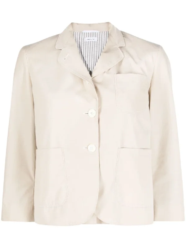 rounded-collar single-breasted blazer Women's Brand Blazer