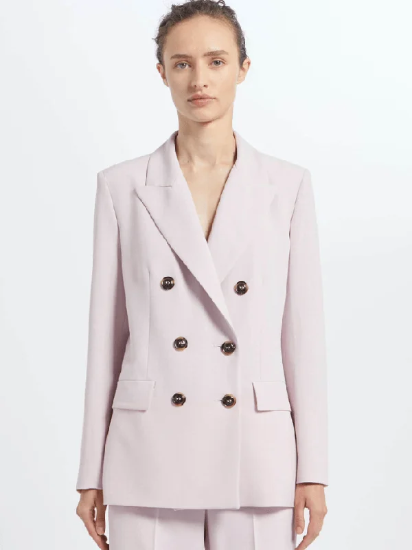 Marella VAIMY Double Breasted Blazer In Pale Pink 24130410512 Col 003 Women's Classic Blazer Marella VAIMY Double Breasted Blazer In Pale Pink 24130410512 Col 003 Women's Classic Blazer