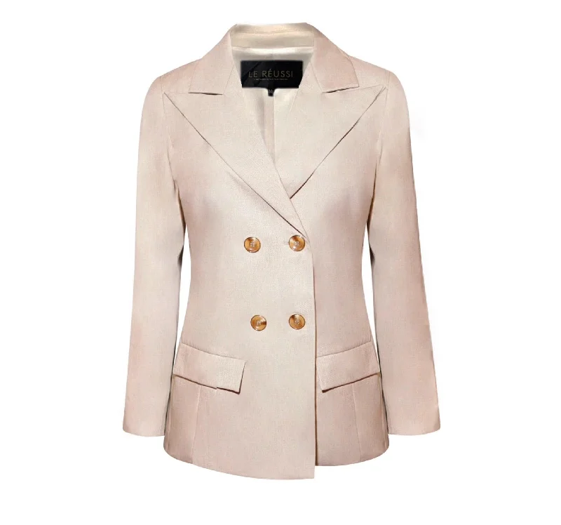 Louise Double-Breasted Wool Blazer Women's Boutique Suit