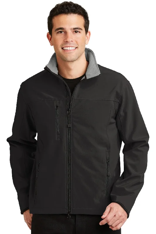 Port Authority Glacier Soft Shell Jacket.  J790 Front Pockets Side Pockets Patch Pockets