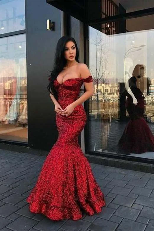 Red Mermaid Long V Neck Prom Dresses Off the Shoulder Evening Party Dresses Tunics Summer linen Red Mermaid Long V Neck Prom Dresses Off the Shoulder Evening Party Dresses Tunics Summer linen