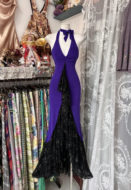 Purple V Neck Halter Mermaid Vintage Long Party Dress Formal Evening Gown, DP4553 Tunics Velvet soft Purple V Neck Halter Mermaid Vintage Long Party Dress Formal Evening Gown, DP4553 Tunics Velvet soft