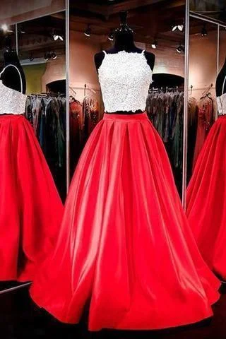 Two-piece Square Neck Red Real Made Prom Dress Sexy Prom Dress for Teens Party Dresses Tunics Handmade artisanal Two-piece Square Neck Red Real Made Prom Dress Sexy Prom Dress for Teens Party Dresses Tunics Handmade artisanal