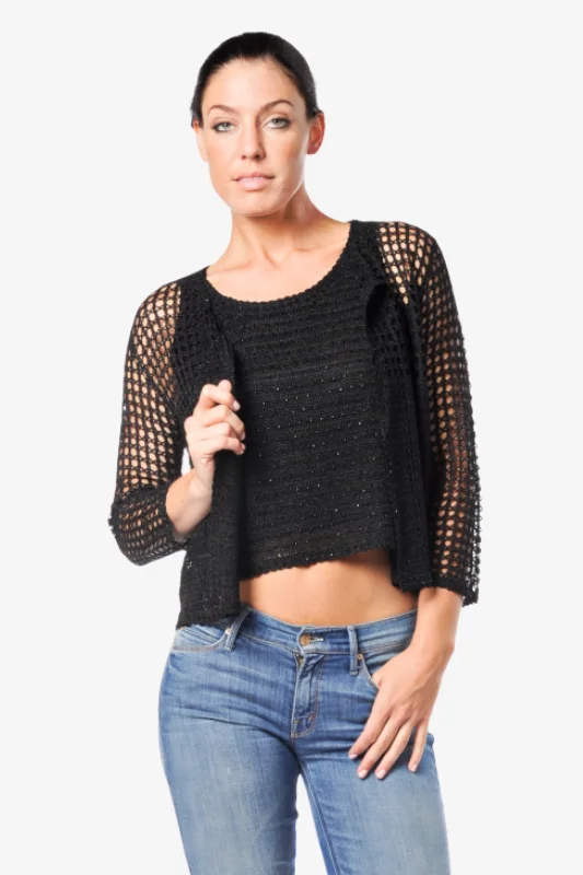 Soulmates G1102 Hand Crocheted Beaded Top with Jacket Set Oversized Jacket Tailored Jacket Straight Jacket Soulmates G1102 Hand Crocheted Beaded Top with Jacket Set Oversized Jacket Tailored Jacket Straight Jacket