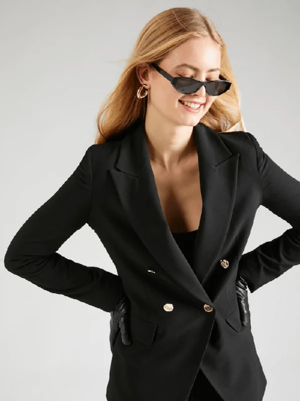 Marella NOTION Double Breasted Blazer In Black 24130411112 Col 005 Women's Luxurious Jacket Marella NOTION Double Breasted Blazer In Black 24130411112 Col 005 Women's Luxurious Jacket