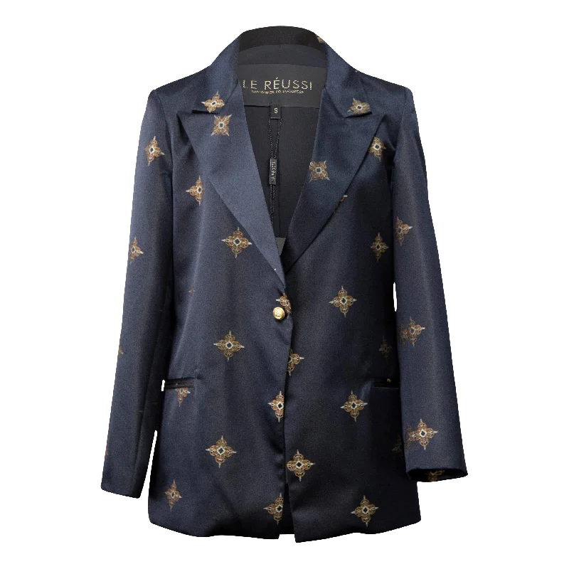 Standout Black and Gold Blazer Women's High-End Blazer