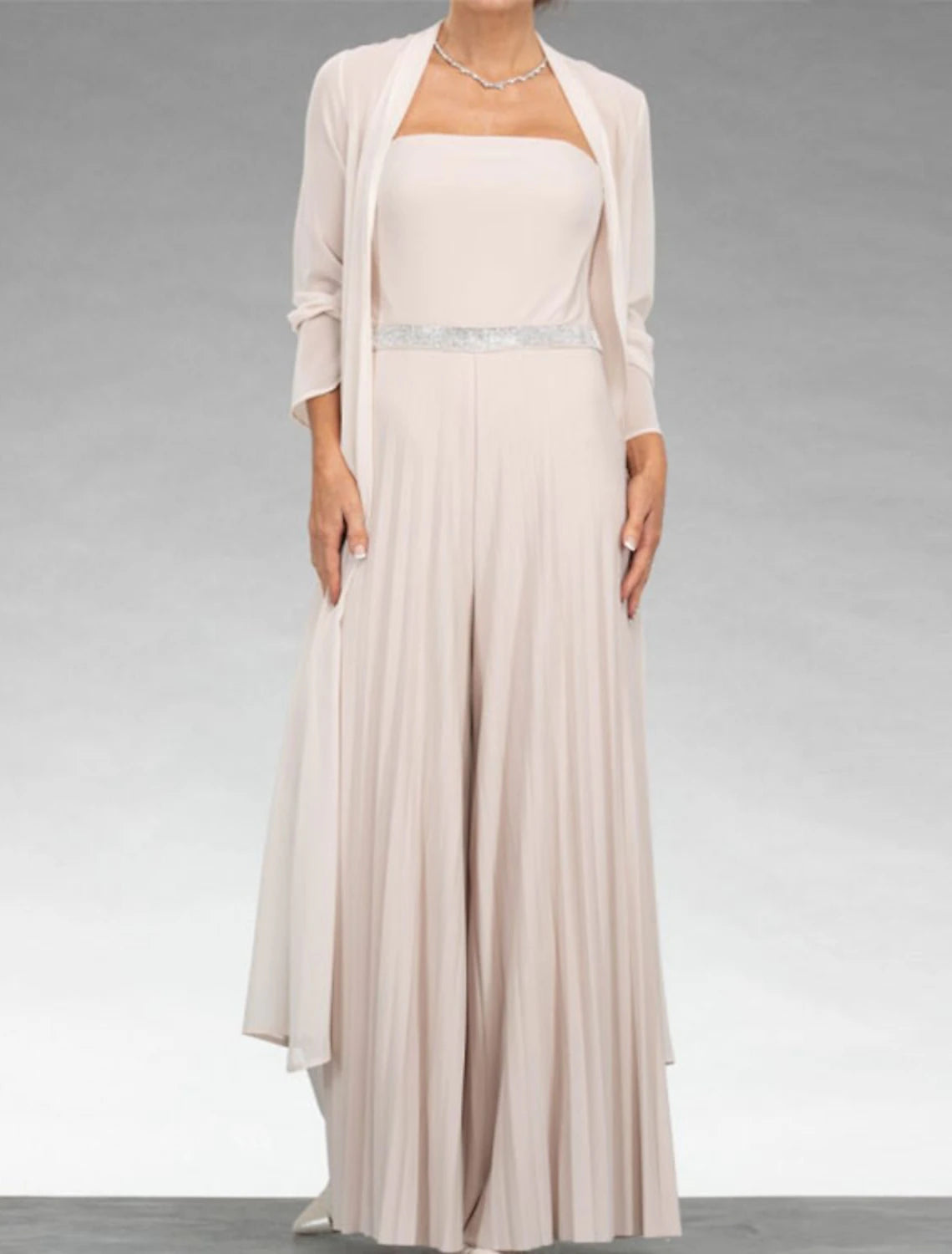 Two Piece Jumpsuits Mother of the Bride Dress Wedding Guest Elegant 3/4 Sleeve with Jacket Dresses Chiffon Sweetheart Floor Length Sash / Ribbon Pleats Wrap Included Trench Coat Raincoat Waterproof Jacket Two Piece Jumpsuits Mother of the Bride Dress Wedding Guest Elegant 3/4 Sleeve with Jacket Dresses Chiffon Sweetheart Floor Length Sash / Ribbon Pleats Wrap Included Trench Coat Raincoat Waterproof Jacket