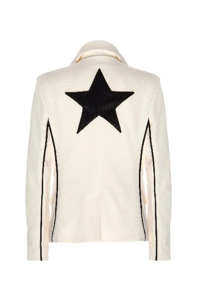 MAXINE Creamy Neoprene Star Blazer Fashion Women's Blazer