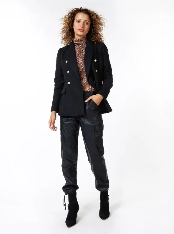 Blazer Boucle [Black-F2317520] Women's Custom Jacket