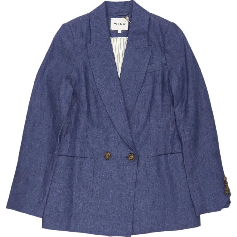 Wyse Indigo Alaina Double Breasted Blazer Women's Custom Jacket