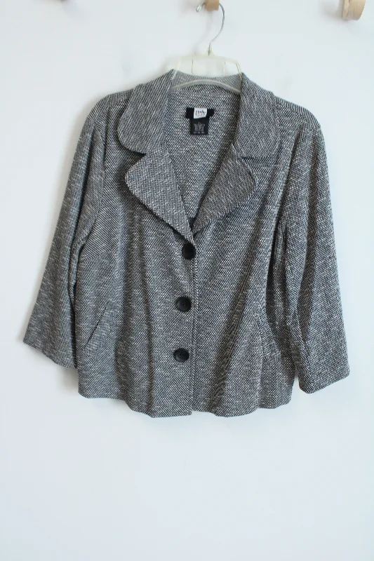 Studio 1940 Black White Lightweight Blazer | XL Women's Premium Blazer