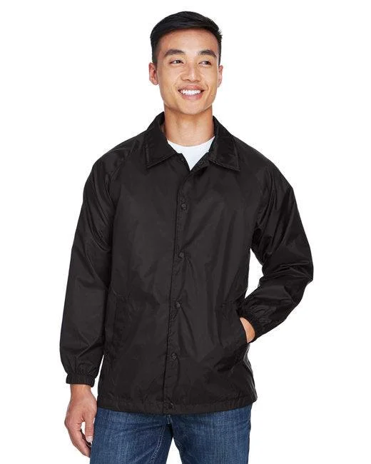 Harriton Adult Nylon Staff Jacket M775 Denim Fabric Leather Fabric Suede Fabric