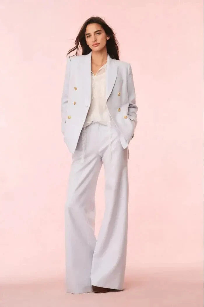Love Shack Fancy - Reiser blazer in Whispy sea Women's Luxurious Jacket
