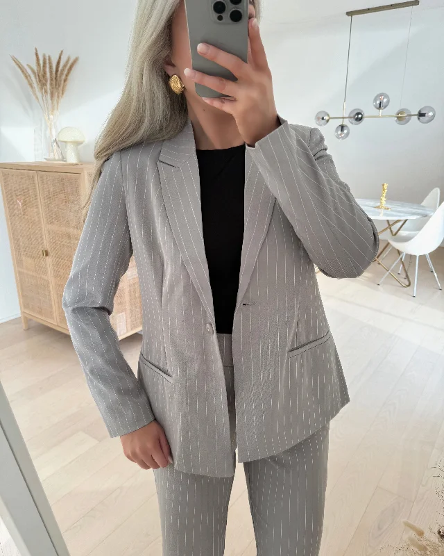 Vero Moda blazer wendy ls slim mourning dove/white pins Women's Fashion Blazer