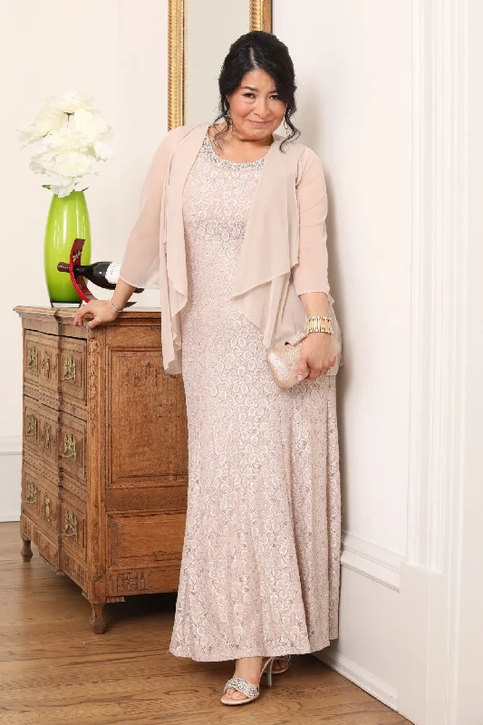 Petite Women Shimmering Lace Fishtail Evening Jacket Dress Tailored Jacket Straight Jacket A-Line Jacket Petite Women Shimmering Lace Fishtail Evening Jacket Dress Tailored Jacket Straight Jacket A-Line Jacket